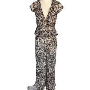 Victoria's Secret Sheer Zebra Loungewear Set Size Small EUC